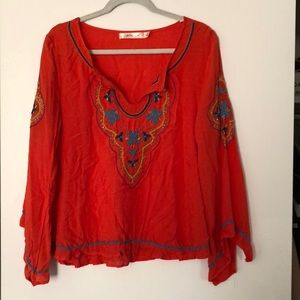 Beautiful, bold embroidered blouse